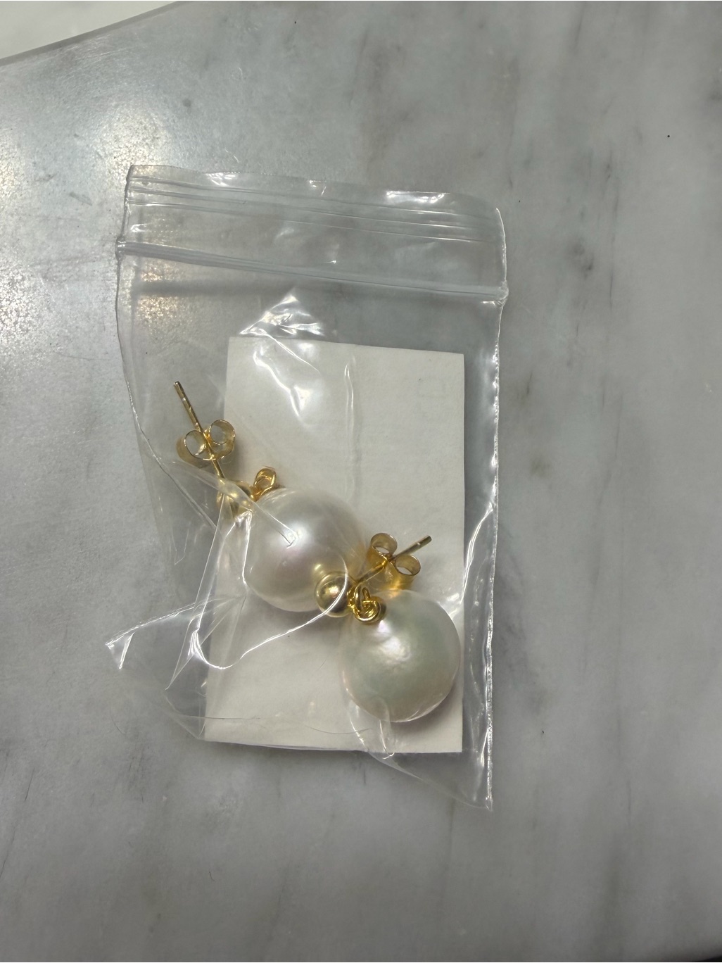 Gold Drop Baroque Pearl Earrings - Caitlyn Minimalist — image 4 of 4